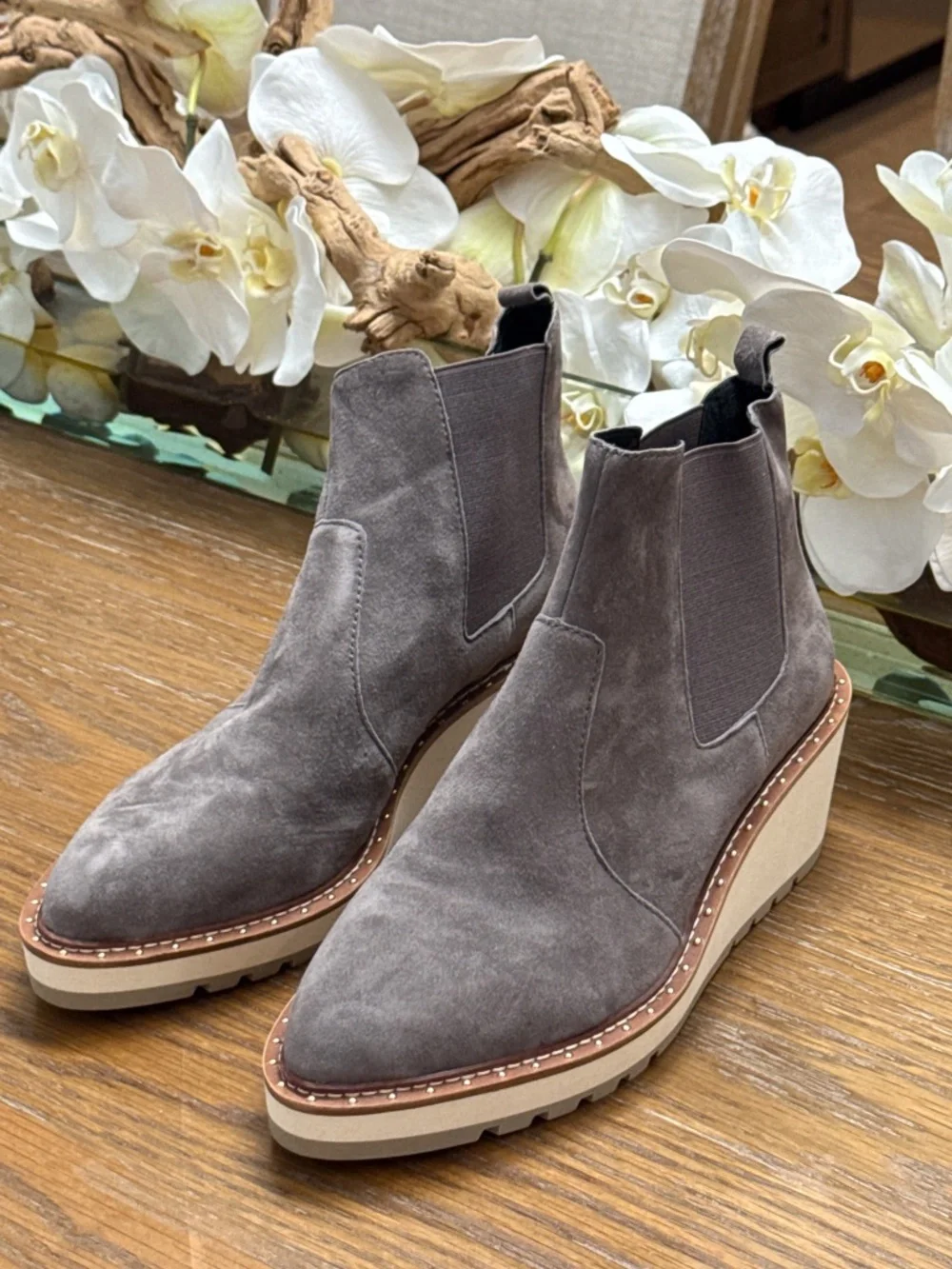 Cecelia Gemma Slip On Low Wedge Boot - 9